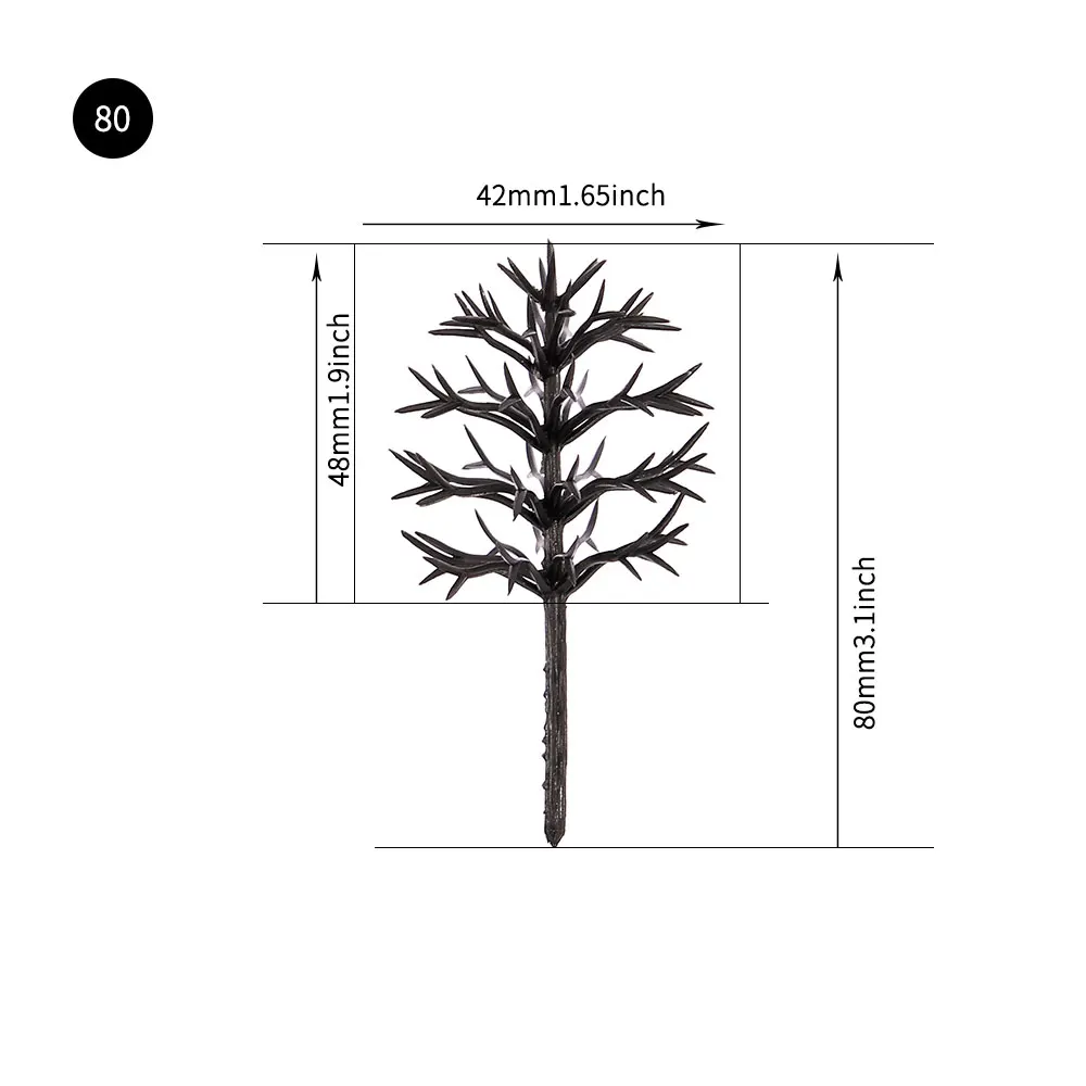 Miniature Black Tree Set for Dioramas (50 Pieces) 3 Miniature Black Tree Set for Dioramas (50 Pieces) - Image 3