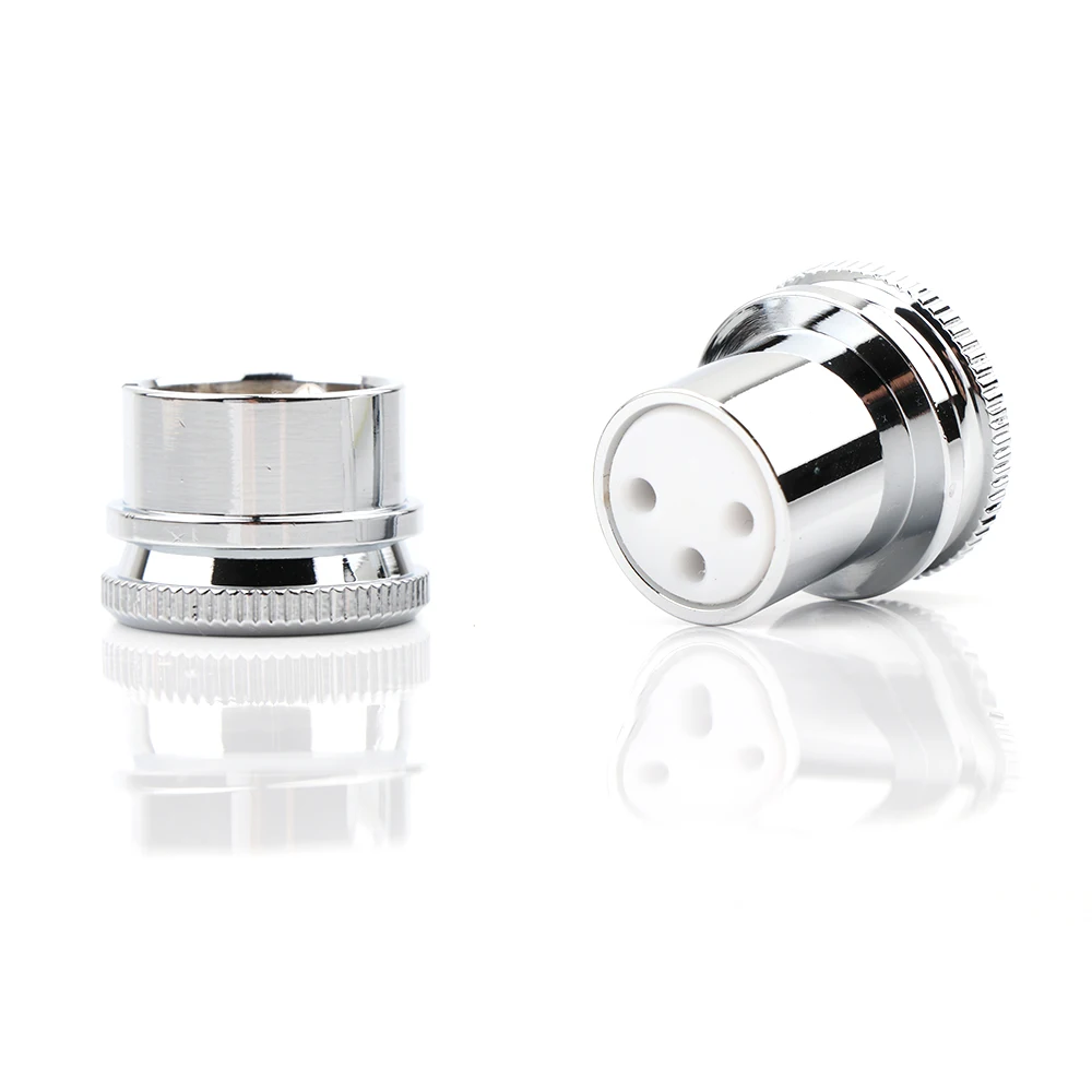 Rhodium Plated Copper XLR Plug Caps Set 2 Rhodium Plated Copper XLR Plug Caps Set - Image 2