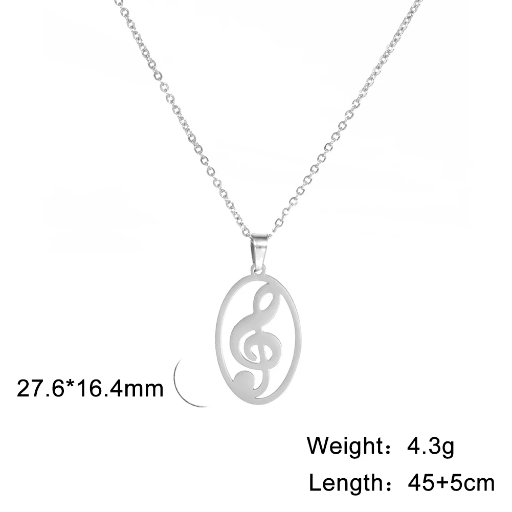 Music Pendant Necklace with Adjustable Chain 10 Music Pendant Necklace with Adjustable Chain - Image 10