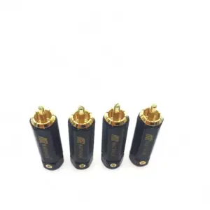 Gold RCA Connectors Set for Audio/Video Devices 9 H23d2facdcece4e139da9eeadeddc3f9a1