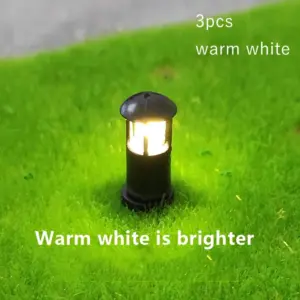 Miniature Garden Lamp Set with Colored LEDs 19 H243db09fd7cd48d681cae576840d5453n