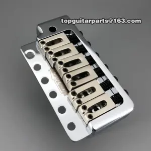 Wilkinson Chrome Tremolo Guitar Bridge with Adjustable Saddles 13 H26ff1b6ddc154b879abdf763be1b42e5X