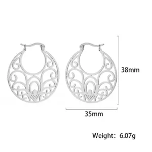 Stainless Steel Pentagram Hoop Earrings 19 H27cf7f8a52854b8ab6fe36816b80262er