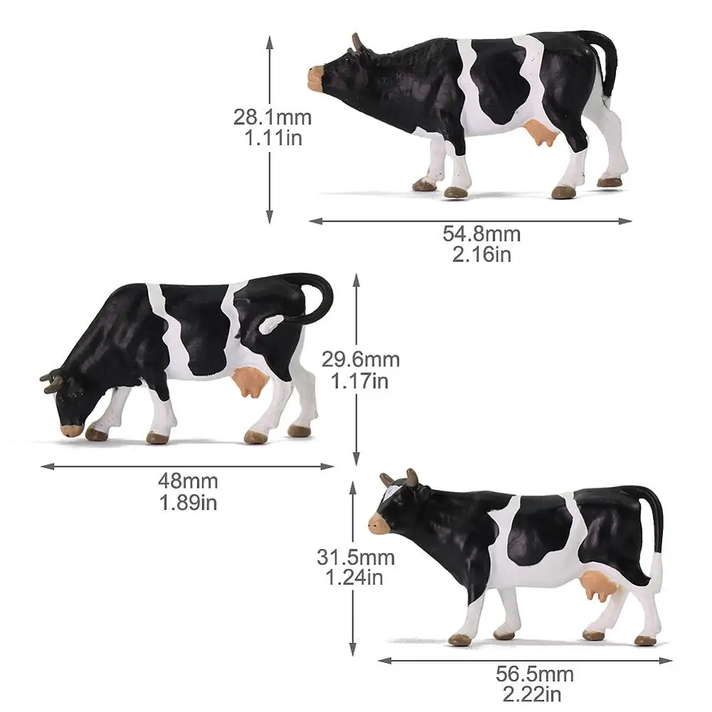 Set of 12 Realistic PVC Cow Miniatures 4 Set of 12 Realistic PVC Cow Miniatures - Image 4