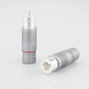 High-Quality Silver RCA Male Connectors Set 9 H2913f91d250648cca80352e4743b035dR