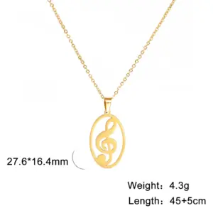 Music Pendant Necklace with Adjustable Chain 18 H2a89dde8a5a24f2bb64ad3b420075f0cx