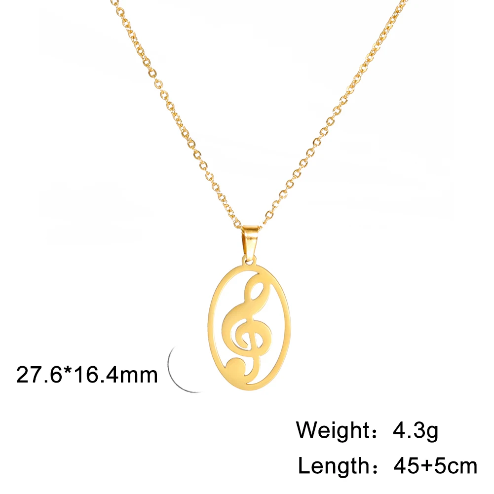 Music Pendant Necklace with Adjustable Chain 9 Music Pendant Necklace with Adjustable Chain - Image 9
