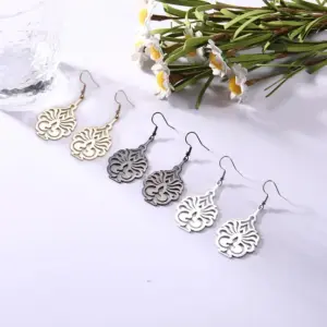 Vintage Stainless Steel Floral Earrings 13 H2aa8cce7991049b9886f85fe22300fbb9