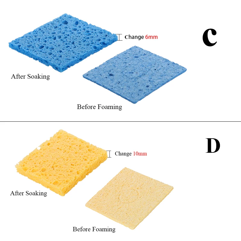 Bright Blue and Yellow Soldering Cleaning Sponges Set 5 Bright Blue and Yellow Soldering Cleaning Sponges Set - Image 5