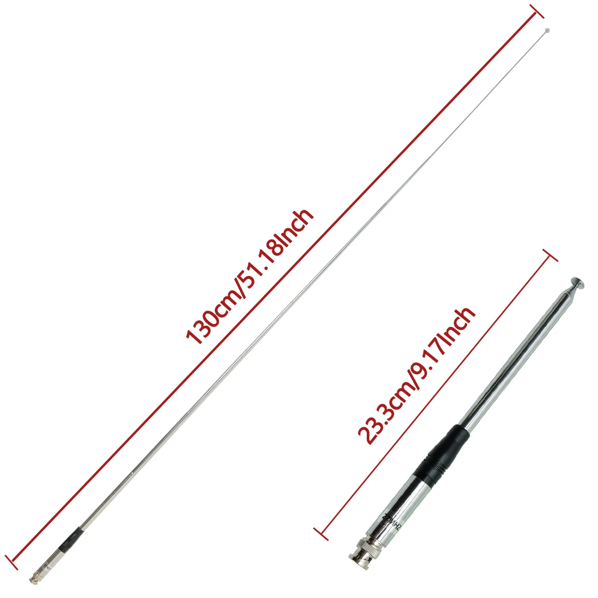 ABBREE 130cm Telescopic CB Radio Antenna 4 ABBREE 130cm Telescopic CB Radio Antenna - Image 4