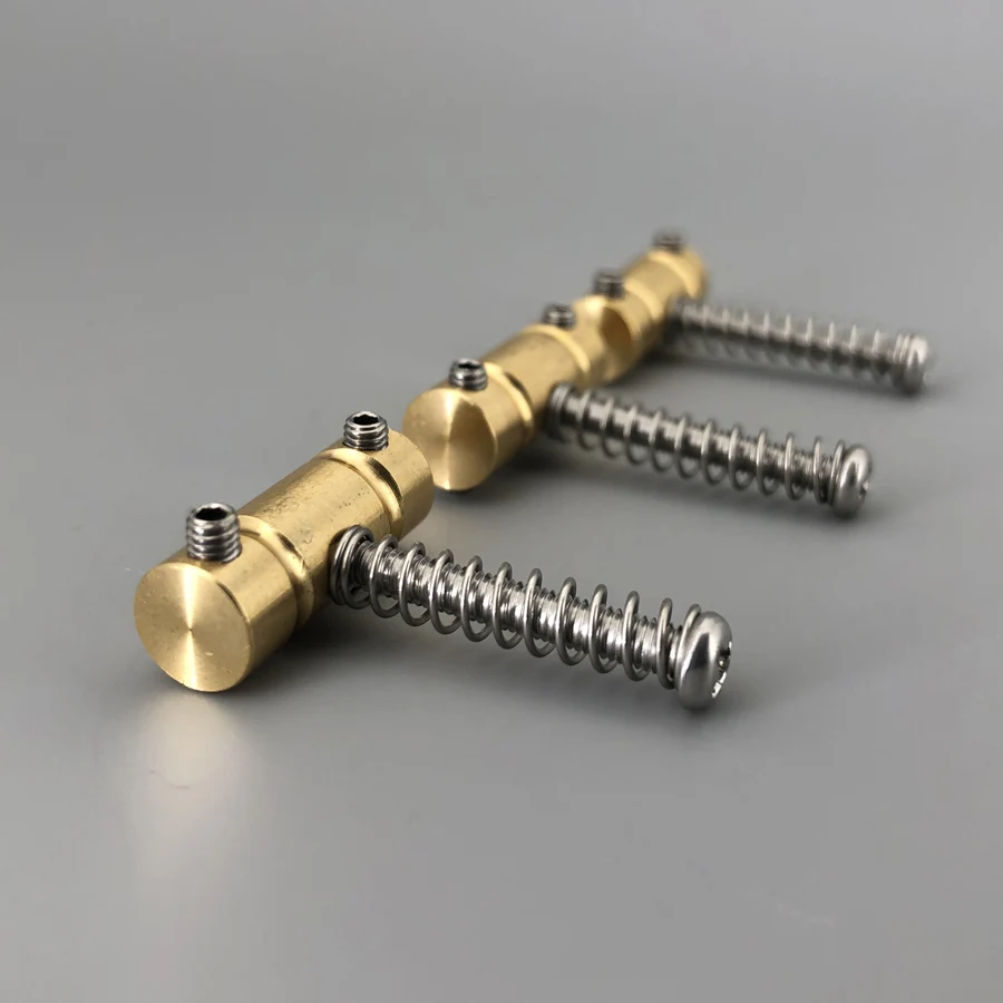 Brass Tele Guitar Saddle Set for 10.8mm Spacing 6 Brass Tele Guitar Saddle Set for 10.8mm Spacing - Image 6