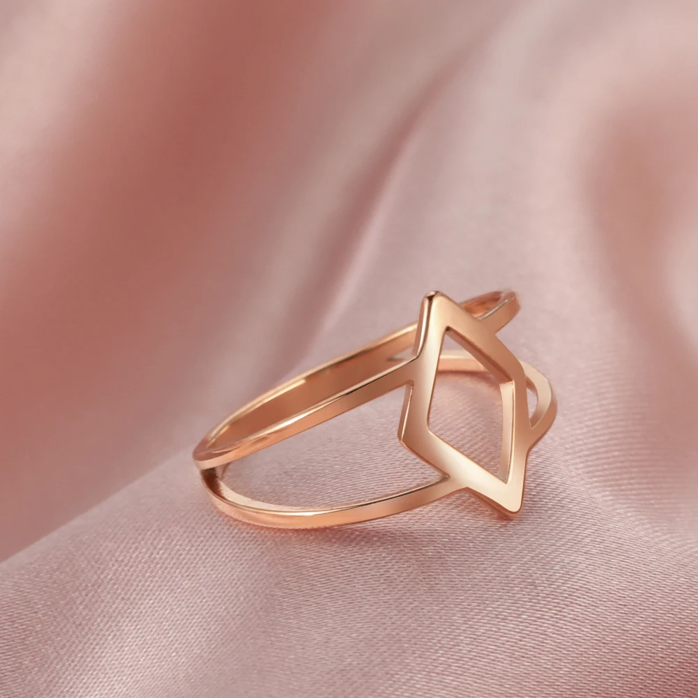 Hollow Star Women's Stainless Steel Ring 3 Hollow Star Women's Stainless Steel Ring - Image 3
