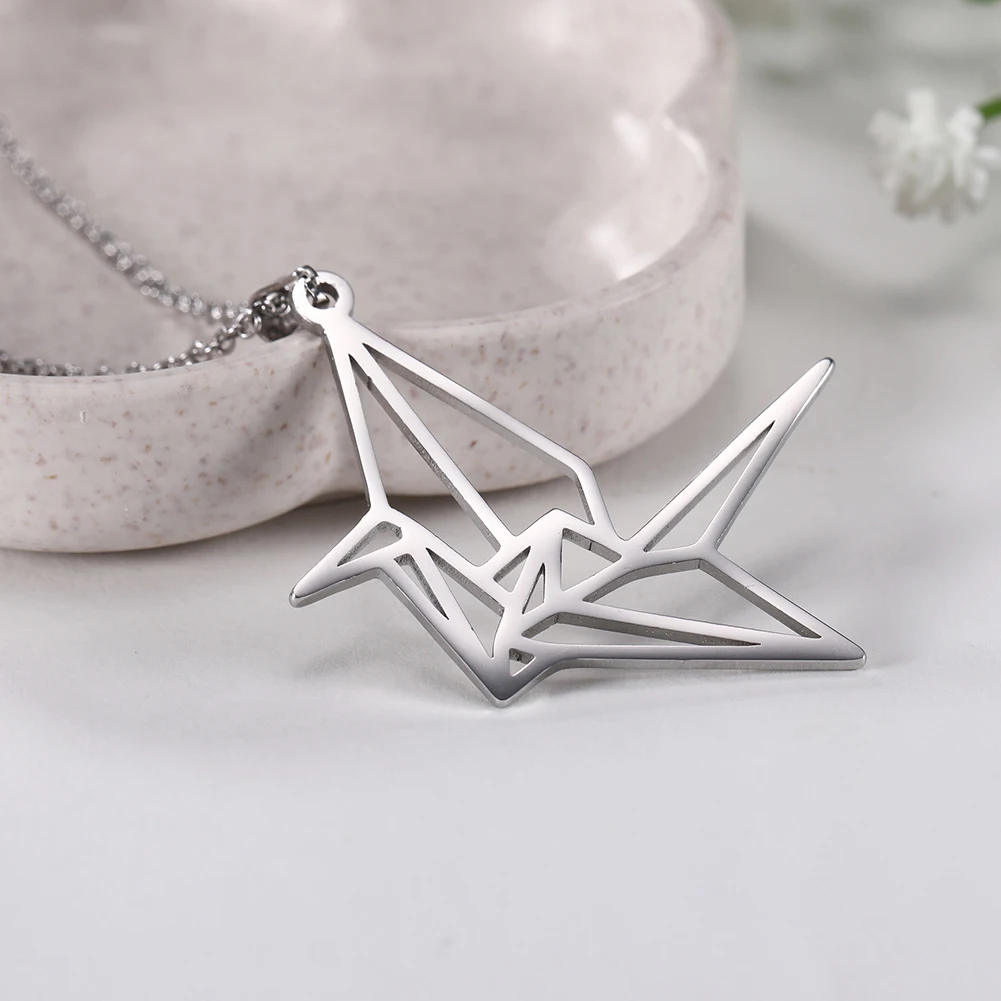 Geometric Animal Pendant Necklace in Stainless Steel 4 Geometric Animal Pendant Necklace in Stainless Steel - Image 4