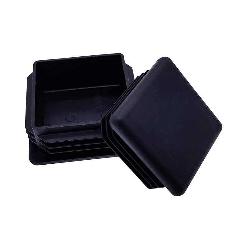 Black Square Pipe Plugs Set for Furniture 5 Black Square Pipe Plugs Set for Furniture - Image 5