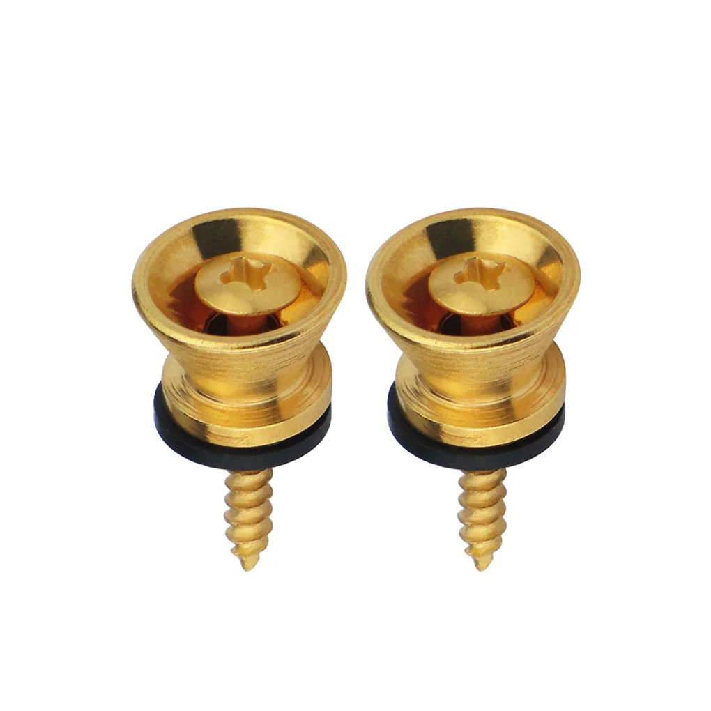 Metal Guitar Strap Locks Copper Black Finish 7 Metal Guitar Strap Locks Copper Black Finish - Image 7