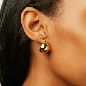 Stainless Steel Hoop Earrings 20mm x 15mm 9 H3497ab08334d4eecb1d25f6701f56653s