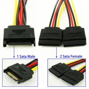OULLX 15cm SATA Power Splitter Cable for Hard Drives 11 H34df838010bc4d16badeca0f78f77d4dw