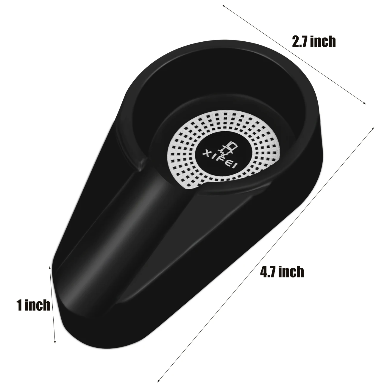 Black Melamine Cigar Ashtray 4.7" x 2.7" x 0.98" 4 Black Melamine Cigar Ashtray 4.7" x 2.7" x 0.98" - Image 4