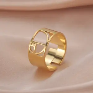 Fibonacci Spiral Adjustable Stainless Steel Ring 10 H36fcc3ecca3e436a8567c5f2b50d89e8O