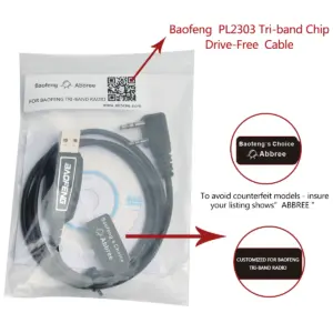 Black Tri-Band USB Programming Cable for Baofeng Radios 12 H3c0583d99cb446ac9ae8caf99b387848s