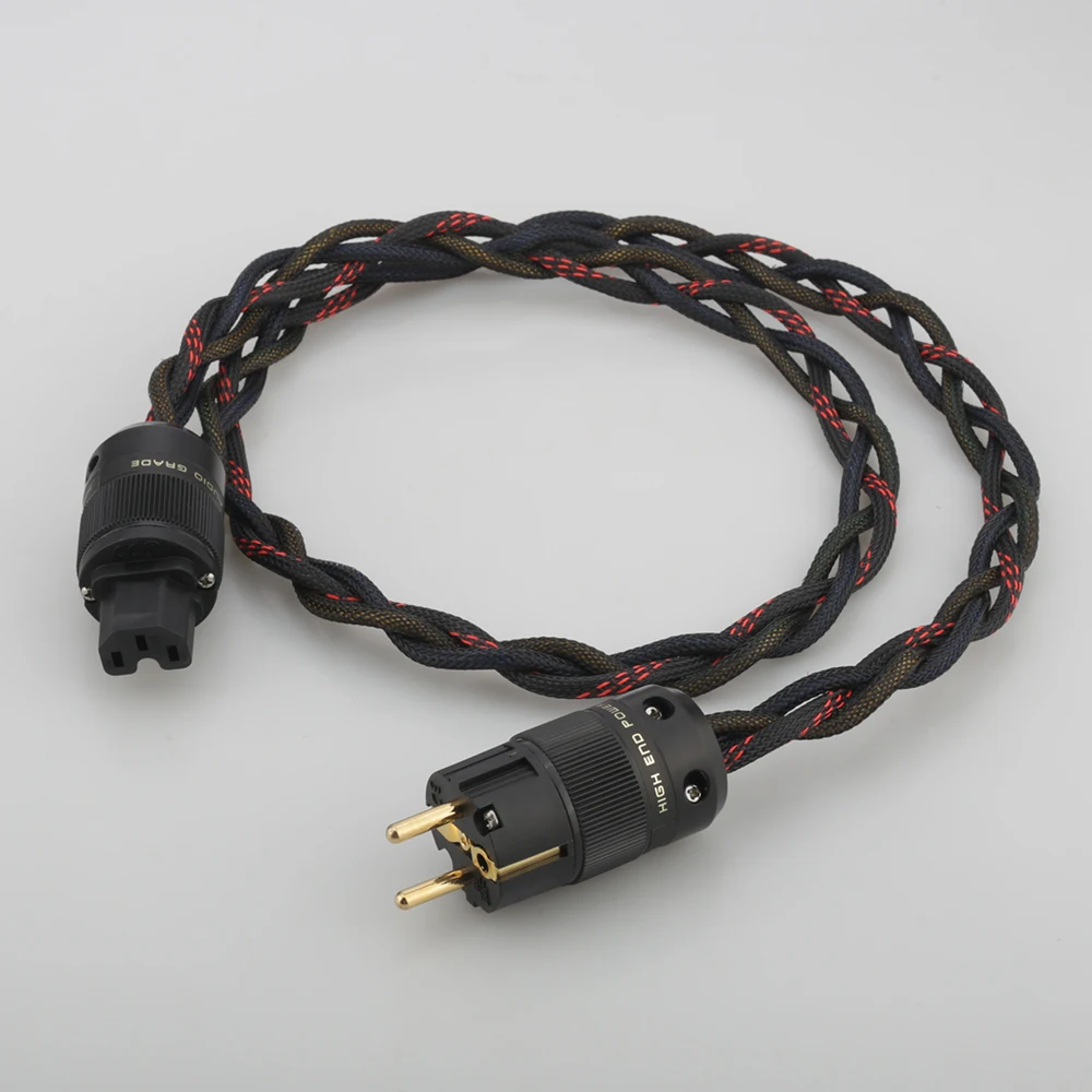 High-Quality 3Cores OFC Braided Power Cord 1.5mm 5 High-Quality 3Cores OFC Braided Power Cord 1.5mm - Image 5