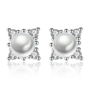 Silver Pearl Earrings ED0250 10 H3cb8e66ffcc94f4cb27cf1fd162aa7e8i