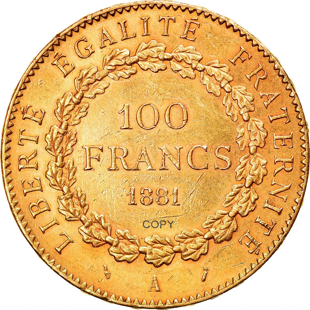 France Third Republic 1881 A Coin Replica 2 France Third Republic 1881 A Coin Replica - Image 2