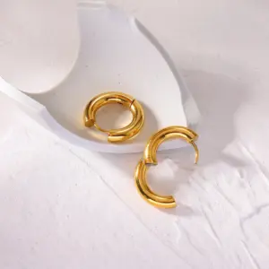 Stainless Steel Gold Hoop Earrings 18.9mm 12 H3d7f83a11480406ca59fe5db63eb0f24E