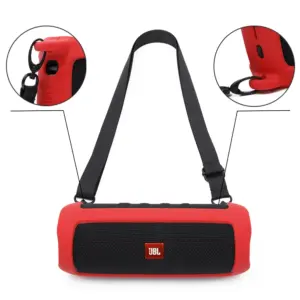 Vibrant Red Silicone Case for JBL Flip 5