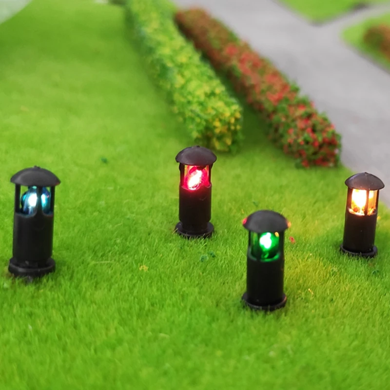 Miniature Garden Lamp Set with Colored LEDs 3 Miniature Garden Lamp Set with Colored LEDs - Image 3