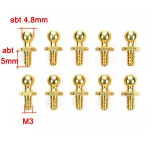 Gold M3 Ball Head Screws for RC Models 3 H3fa9bfc9def540eb8b21c276b63ef6a9v