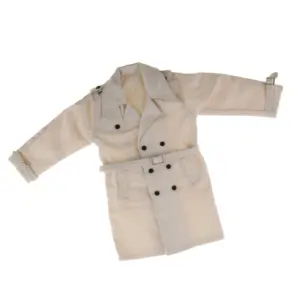 Miniature Men's Trench Coat for 12-Inch Action Figures 13 H407431a2772b44f082e3c63de11b120cv