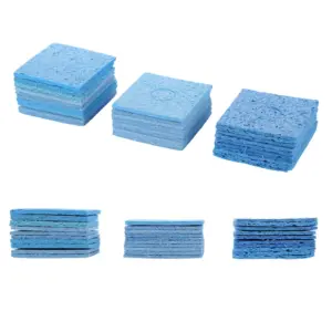 Bright Blue and Yellow Soldering Cleaning Sponges Set 15 H41f01cdd75cf40e097944326ebd5d546w