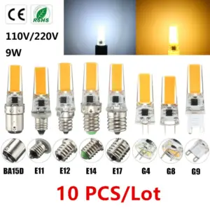 Elegant Dimmable LED Candle Bulbs - Set of 10