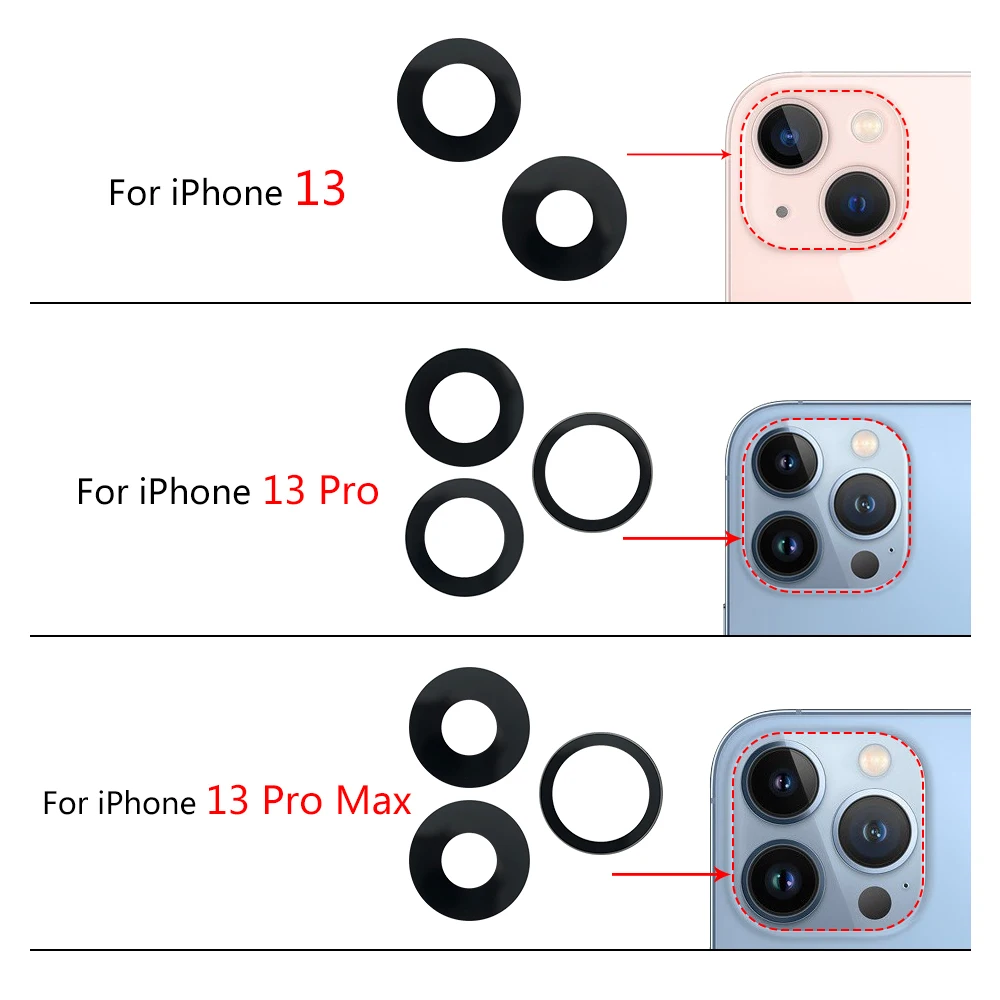 iPhone Camera Lens Replacement Set for Models 11-16 3 iPhone Camera Lens Replacement Set for Models 11-16 - Image 3