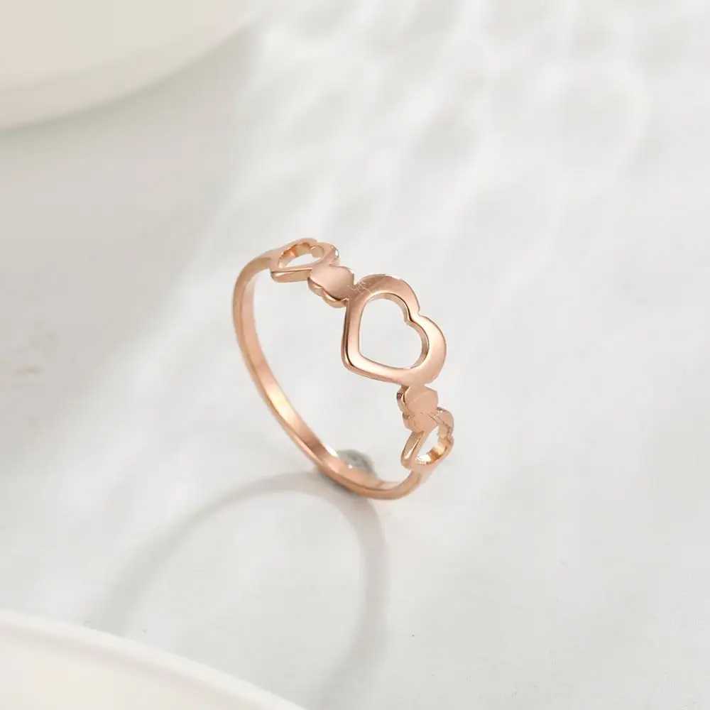 Hollow Heart Ring in 18k Gold Finish 5 Hollow Heart Ring in 18k Gold Finish - Image 5