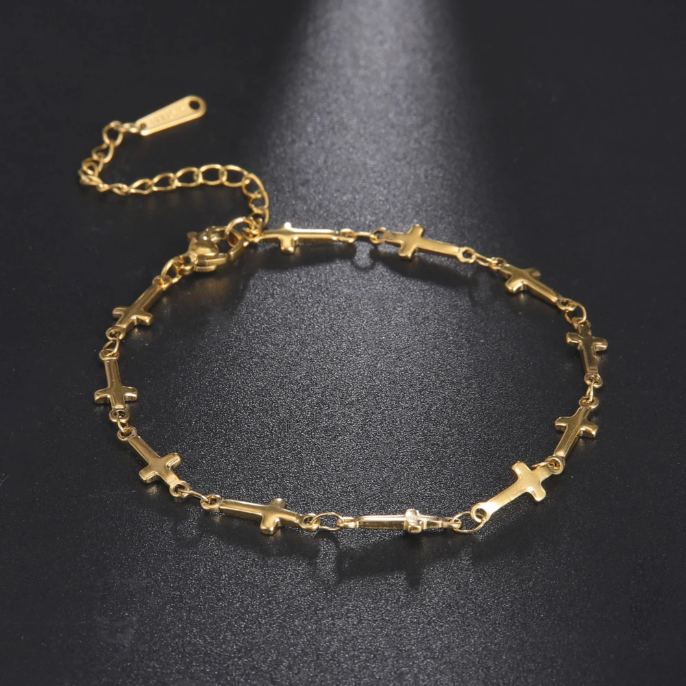 Stainless Steel Cross Bracelet for Women 8 Stainless Steel Cross Bracelet for Women - Image 8