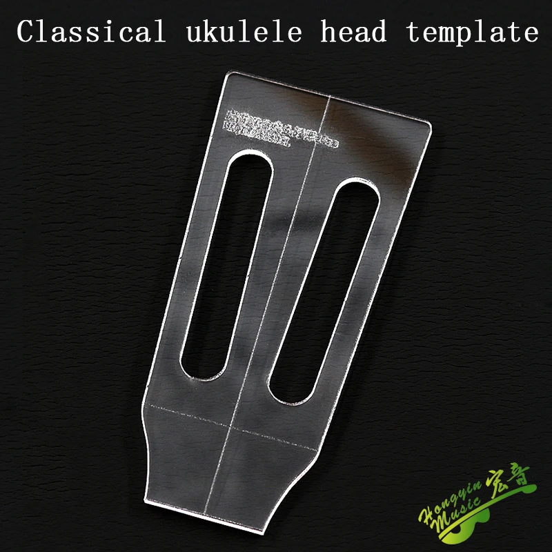 Clear Acrylic Ukulele Head Template for Precision 2 Clear Acrylic Ukulele Head Template for Precision - Image 2