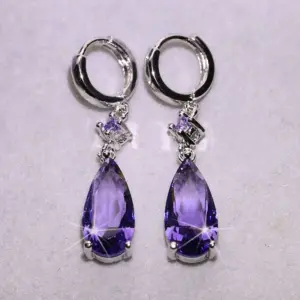 Vintage Silver Zircon Earrings ED0338 10 H47c6e08179ff44b2b2f0d6dae05eca9cA