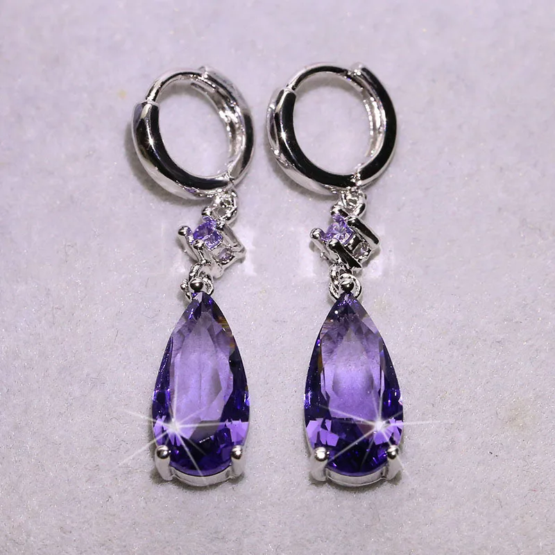 Vintage Silver Zircon Earrings ED0338 5 Vintage Silver Zircon Earrings ED0338 - Image 5