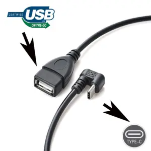 30cm USB-C to USB-A OTG Cable for Android Devices
