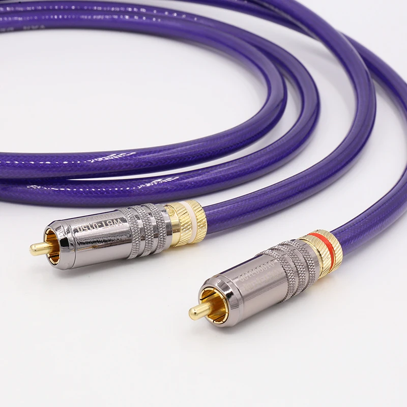 Purple Audio Interconnect Cable with RCA Connectors 3 Purple Audio Interconnect Cable with RCA Connectors - Image 3