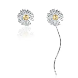 Elegant Asymmetric Daisy Chain Earrings in Silver 13 H4dda9af415fe43229902994874b4229bD