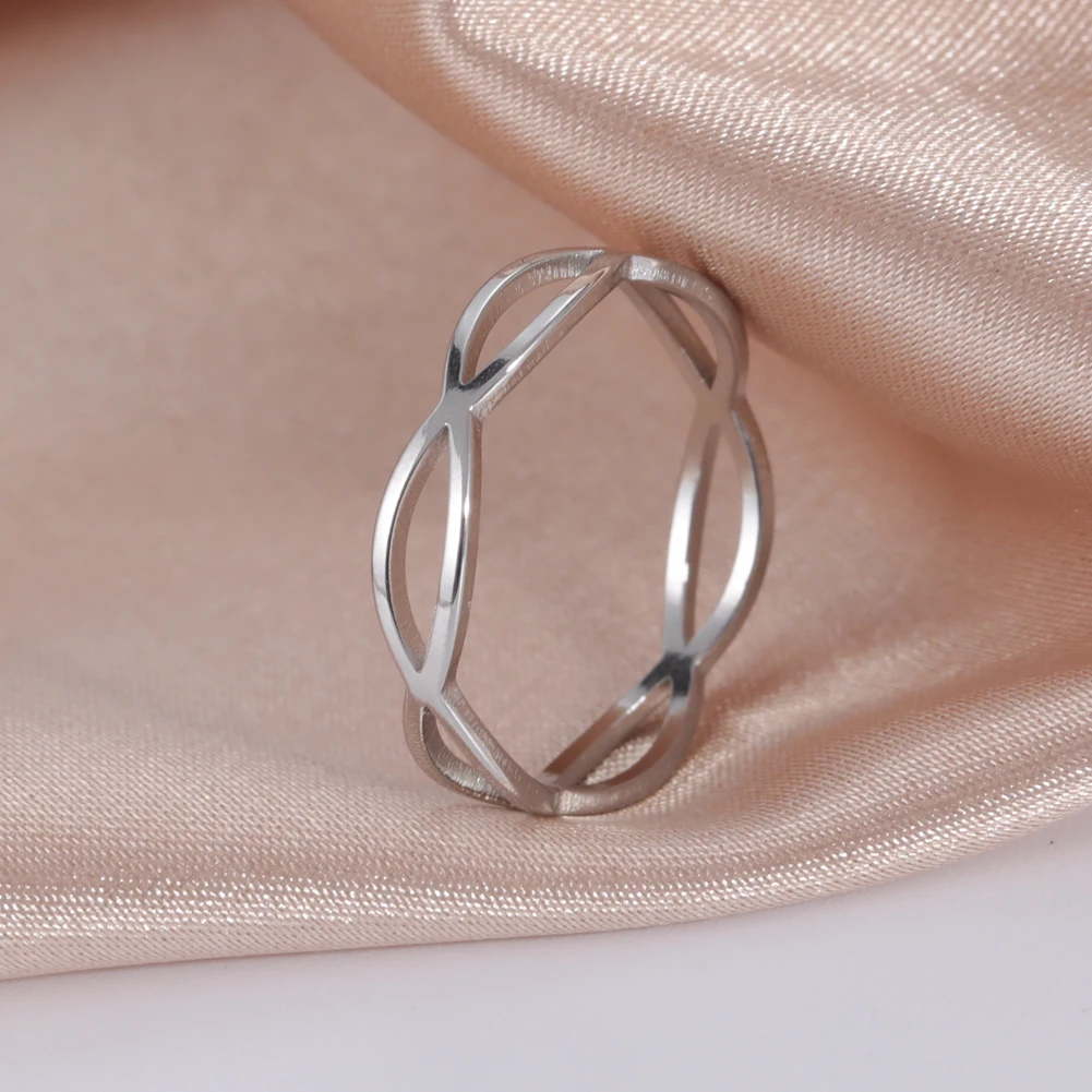 Geometric Hollow Ring for Women 7-13 1 Geometric Hollow Ring for Women 7-13