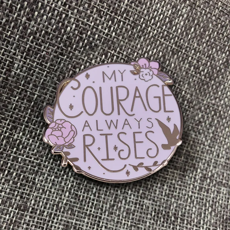 Inspirational Copper Brooch with Quote 4 Inspirational Copper Brooch with Quote - Image 4