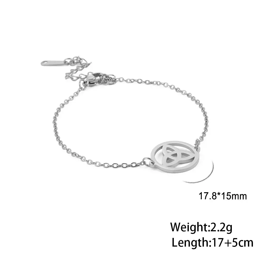 Triquetra Knot Stainless Steel Bracelet for Women 7 Triquetra Knot Stainless Steel Bracelet for Women - Image 7