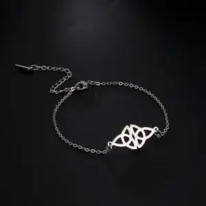 Triquetra Knot Stainless Steel Bracelet for Women 14 H4fcd8082f7e94f83ac8a15df44338738M