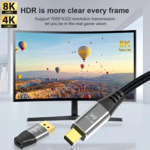 Mini DisplayPort to DisplayPort Cable 8K 60Hz 4K 144Hz 10 H501089ddb4824c739e3f78e819b21fd17