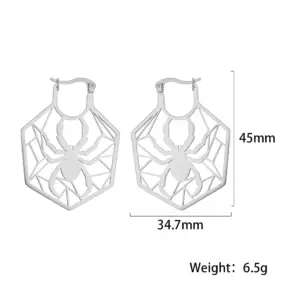 Stainless Steel Pentagram Hoop Earrings 17 H52091f8c53ba4b4d8fa686792dff70abE