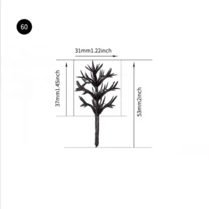 Miniature Black Tree Set for Dioramas (50 Pieces) 19 H5294f60208c54119b4c908811cac6f38F